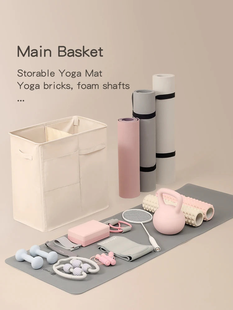 מתקן אחסון לפינת כושר ביתית